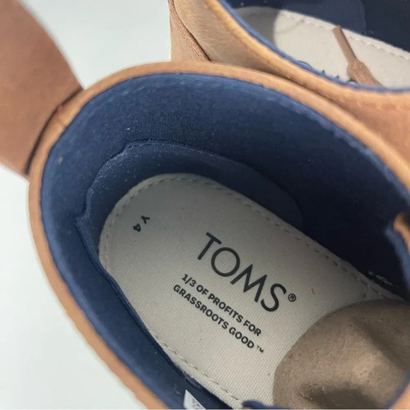 NEW TOMS Botas Cupsole Toffee Microsuede Sneakers Size 4 Youth Boys - Picture 3 of 9